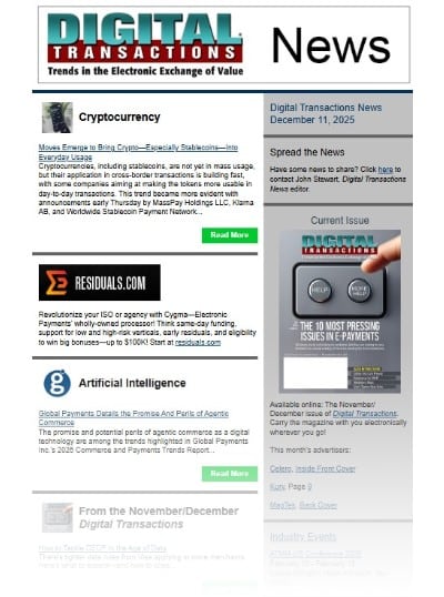 Advances in Everyday Crypto Use; Promise and Peril of Agentic Commerce; Cleverbridge’s Adyen Tie-in