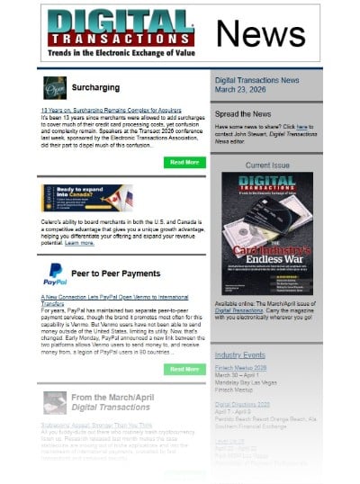 13 Years Later, Surcharging Vexes; Venmo’s International Foray; AI’s $500 Billion Retail Bump