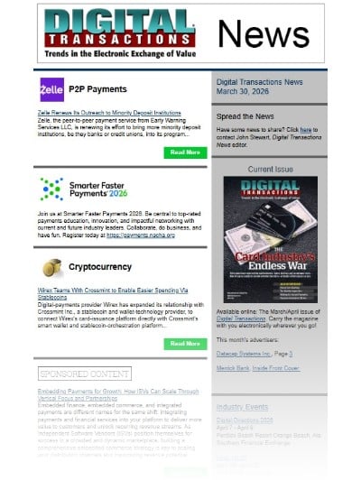 Zelle Boosts MDI Outreach; Wirex, Crossmint Working on Easing Stablecoin Access; Metro Picks nFinia