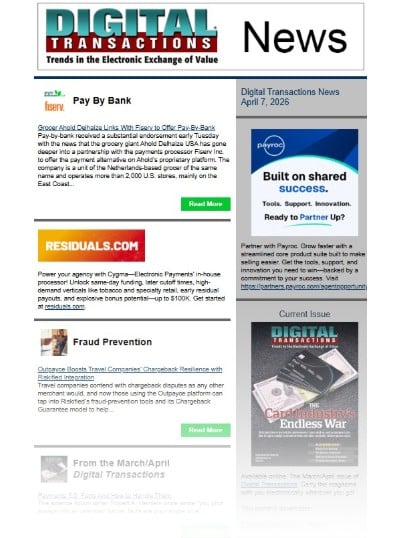 Grocer Adopts Fiserv Pay by Bank; Riskified Takes on Travel Chargebacks; PAR Intelligence Unveiled