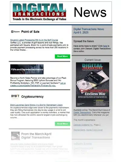 Square’s Win with Golftec; Bybit’s Send Money Debuts; Corpay Unit Sold