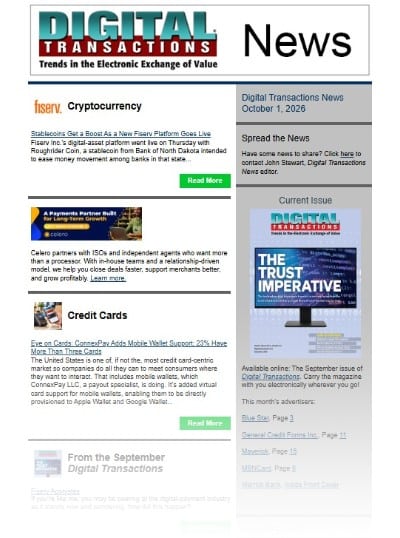 Fiserv Turns on Digital Asset Platform; ConnexPay's Virtual Card Move; FastSpring Enables Cash App Pay