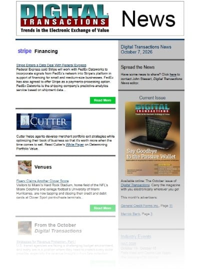 Stripe’s SMB Financing Deal with FedEx; Another Clover Score; Increase Picks Spade for Card Info